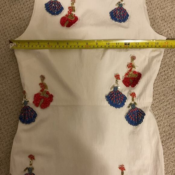 Tanya Taylor Lula Beaded Sequin Embroidered Dress Size 4 Multi Colored - Picture 11 of 15